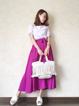 Rina Chishimaさん（レディース・157cm）の夏コーディネート