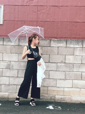 「EMODA（エモダ）のアイテム（つなぎ/オールインワン）」を使った、Rina Chishimaさん（レディース・157cm）の夏コーディネート