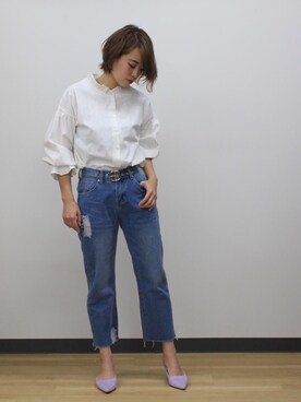 「ラベンダー」｜Rina Chishimaさん（レディース・157cm）の春コーディネート