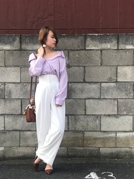 「ラベンダー」｜Rina Chishimaさん（レディース・157cm）の春コーディネート