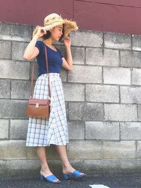 Rina Chishimaさん（レディース・157cm）の夏コーディネート