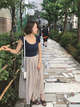 Rina Chishimaさん（レディース・157cm）の夏コーディネート