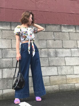 Rina Chishimaさん（レディース・157cm）の夏コーディネート