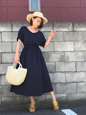 Rina Chishimaさん（レディース・157cm）の夏コーディネート