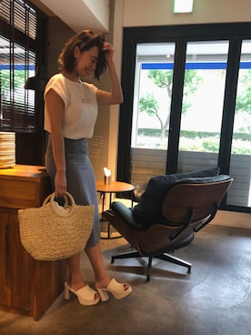 Rina Chishimaさん（レディース・157cm）の夏コーディネート