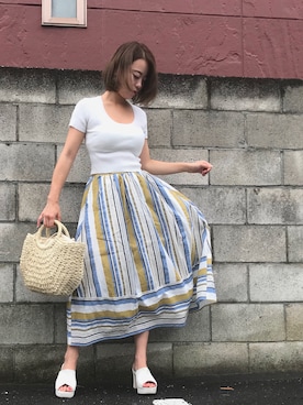 Rina Chishimaさん（レディース・157cm）の夏コーディネート