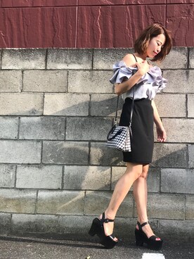 Rina Chishimaさん（レディース・157cm）の夏コーディネート