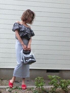 Rina Chishimaさん（レディース・157cm）の夏コーディネート