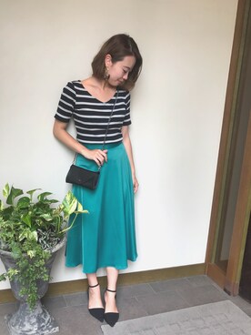 Rina Chishimaさん（レディース・157cm）の夏コーディネート