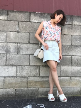 Rina Chishimaさん（レディース・157cm）の夏コーディネート