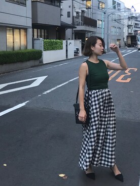 Rina Chishimaさん（レディース・157cm）の夏コーディネート