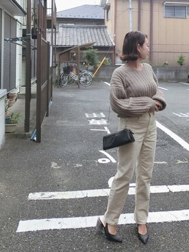 「DEEP（ディープ）のアイテム」を使った、Rina Chishimaさん（レディース・157cm）の秋コーディネート