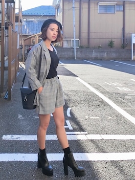 Rina Chishimaさん（レディース・157cm）の秋コーディネート