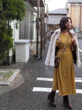 Rina Chishimaさん（レディース・157cm）の秋コーディネート