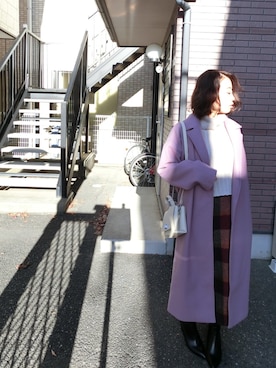 「DEEP（ディープ）のアイテム」を使った、Rina Chishimaさん（レディース・157cm）の秋コーディネート