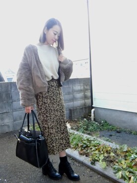 Rina Chishimaさん（レディース・157cm）の冬コーディネート