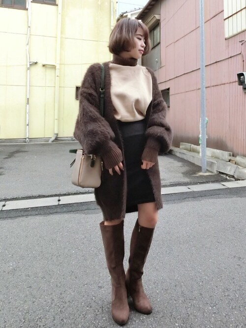 Rina Chishima使用「Futier land（3type選べるタイトスカート）」的時尚穿搭