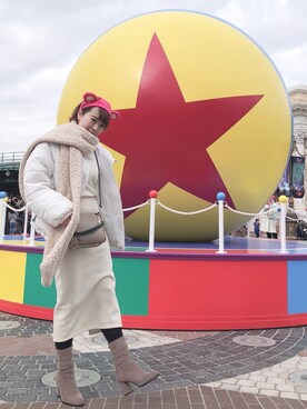 Rina Chishimaさん（レディース・157cm）の冬コーディネート