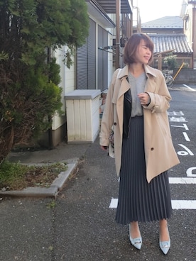 Rina Chishimaさん（レディース・157cm）の春コーディネート