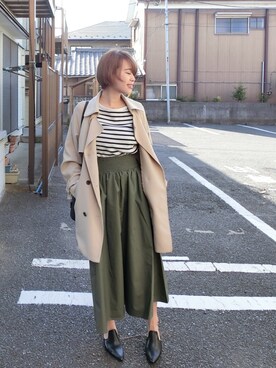 Rina Chishimaさん（レディース・157cm）の春コーディネート