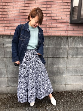 Rina Chishimaさん（レディース・157cm）の春コーディネート