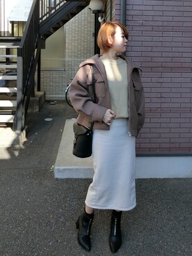 Rina Chishimaさん（レディース・157cm）の春コーディネート