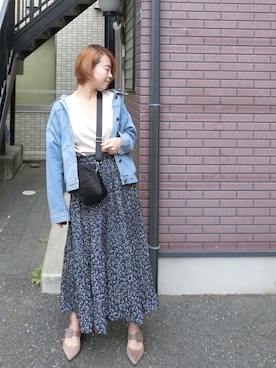 Rina Chishimaさん（レディース・157cm）の春コーディネート