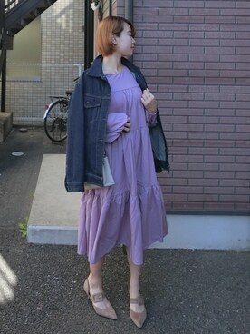 Rina Chishimaさん（レディース・157cm）の春コーディネート