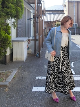 Rina Chishimaさん（レディース・157cm）の春コーディネート