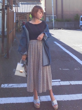 Rina Chishimaさん（レディース・157cm）の春コーディネート