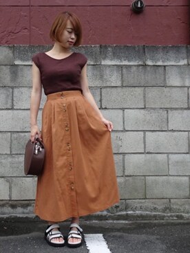 Rina Chishimaさん（レディース・157cm）の夏コーディネート