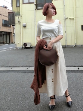 Rina Chishimaさん（レディース・157cm）の秋コーディネート