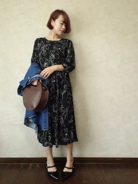 Rina Chishimaさん（レディース・157cm）の秋コーディネート