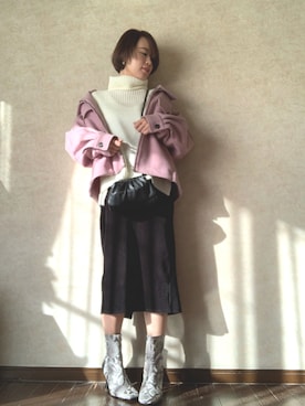 Rina Chishimaさん（レディース・157cm）の秋コーディネート