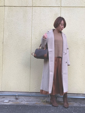Rina Chishimaさん（レディース・157cm）の冬コーディネート