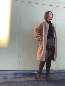 Rina Chishimaさん（レディース・157cm）の冬コーディネート