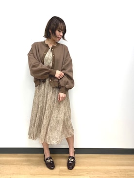 Rina Chishimaさん（レディース・157cm）の冬コーディネート
