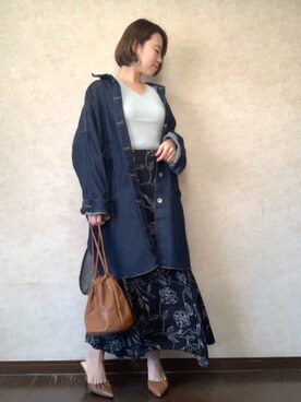 Rina Chishimaさん(レディース・157cm)の春コーディネート