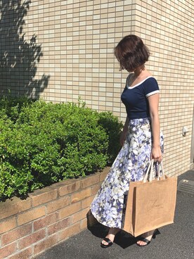 Rina Chishimaさん（レディース・157cm）の夏コーディネート