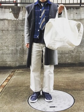 「LOLO（ロロ）のアイテム」を使った、ぐっちーさん（メンズ・166cm）の春コーディネート