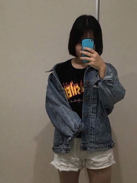 「BOBSON（ボブソン）のアイテム（ジャケット/アウター）」を使った、りこさん（レディース・156cm）の秋コーディネート