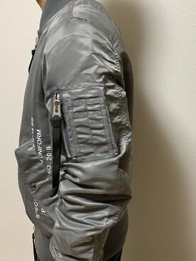 「uniform experiment（ユニフォームエクスペリメント）のアイテム（MA-1）」を使った、ground65さん（メンズ・166cm）の冬コーディネート