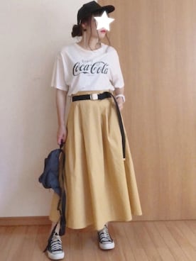 「CONVERSE（コンバース）のconverse（コンバース） ALL STAR OX（オールスターOX）（スニーカー）」を使った、☆FAIRY☆さん（レディース・155cm）の夏コーディネート