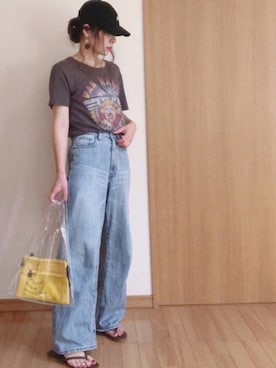 「ロックT」｜「アイテム（ビーチサンダル）」を使った、☆FAIRY☆さん（レディース・155cm）の夏コーディネート