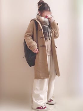 「Samansa Mos2 blue（サマンサモスモスブルー）のアイテム（ダッフルコート）」を使った、☆FAIRY☆さん（レディース・155cm）の冬コーディネート