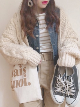 「CONVERSE（コンバース）のconverse（コンバース） ALL STAR OX（オールスターOX）（スニーカー）」を使った、☆FAIRY☆さん（レディース・155cm）の冬コーディネート