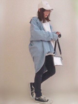 ☆FAIRY☆ is wearing DHOLIC "ツーポケットデニムシャツ"