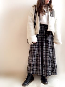 「Ifuru（イフル）のアイテム（ブルゾン）」を使った、☆FAIRY☆さん（レディース・155cm）の冬コーディネート