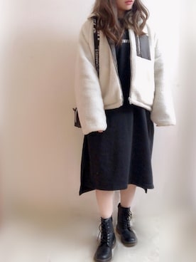 「Ifuru（イフル）のアイテム（ブルゾン）」を使った、☆FAIRY☆さん（レディース・155cm）の冬コーディネート