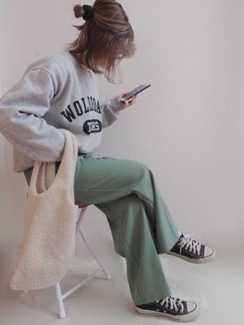 「CONVERSE（コンバース）のconverse（コンバース） ALL STAR OX（オールスターOX）（スニーカー）」を使った、☆FAIRY☆さん（レディース・155cm）の春コーディネート